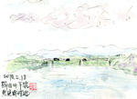 水彩画/櫛田川下流
